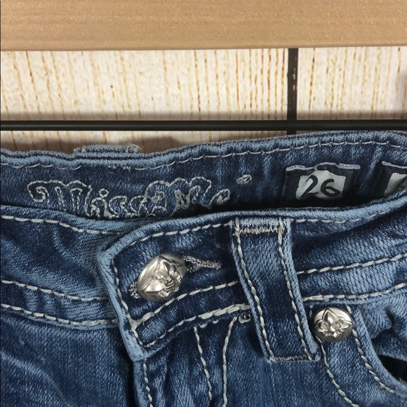 Miss Me Embellished Boot Cut Jeans Size 26 - Picture 5 of 7